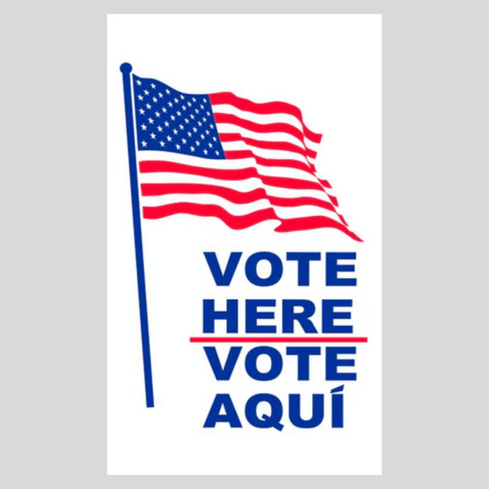 VOTE HERE/VOTE AQUI Corrugated A-Frame Sign (SG-203F)