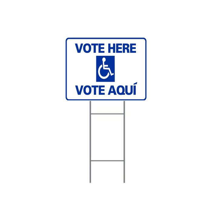 VOTE HERE/VOTE AQUI H-Stake Sign (SG-109D2)