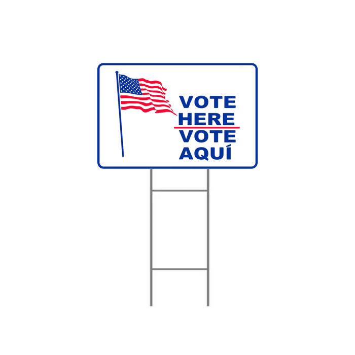 VOTE HERE/VOTE AQUI H-Stake Sign (SG-203D2)