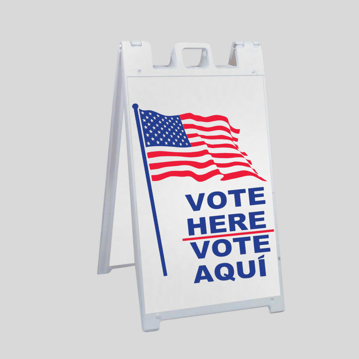 VOTE HERE/VOTE AQUI Large A-Frame Sign (SG-203B)