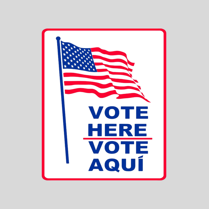 VOTE HERE/VOTE AQUI Medium Wall Sign (SG-203H2)
