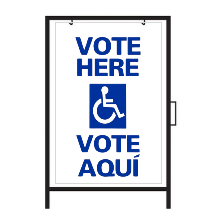 VOTE HERE/VOTE AQUI Metal A-Frame Sign (SG-109A)