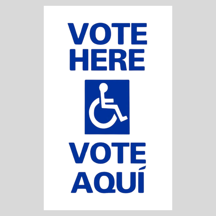 VOTE HERE/VOTE AQUI Slim Sign (SG-109E)