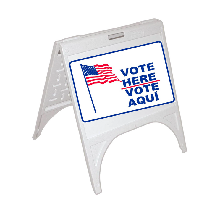 VOTE HERE/VOTE AQUI Small A-Frame Sign (SG-203D)
