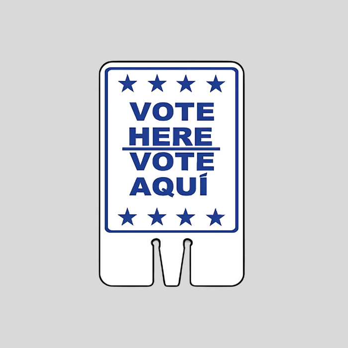 VOTE HERE/VOTE AQUI STAR Cone Topper Sign (SG-205I1)