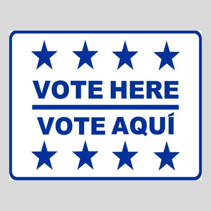 VOTE HERE/VOTE AQUI STAR H-Stake Sign (SG-205D2)