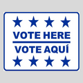 VOTE HERE/VOTE AQUI STAR H-Stake Sign (SG-205D2)