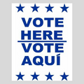 VOTE HERE/VOTE AQUI STAR Large A-Frame Sign (SG-205B)