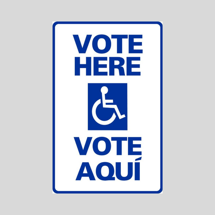 VOTE HERE/VOTE AQUI Weightable Base Sign (SG-109H)