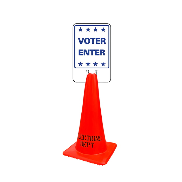 VOTER ENTER Cone Topper Sign (SG-215I2)