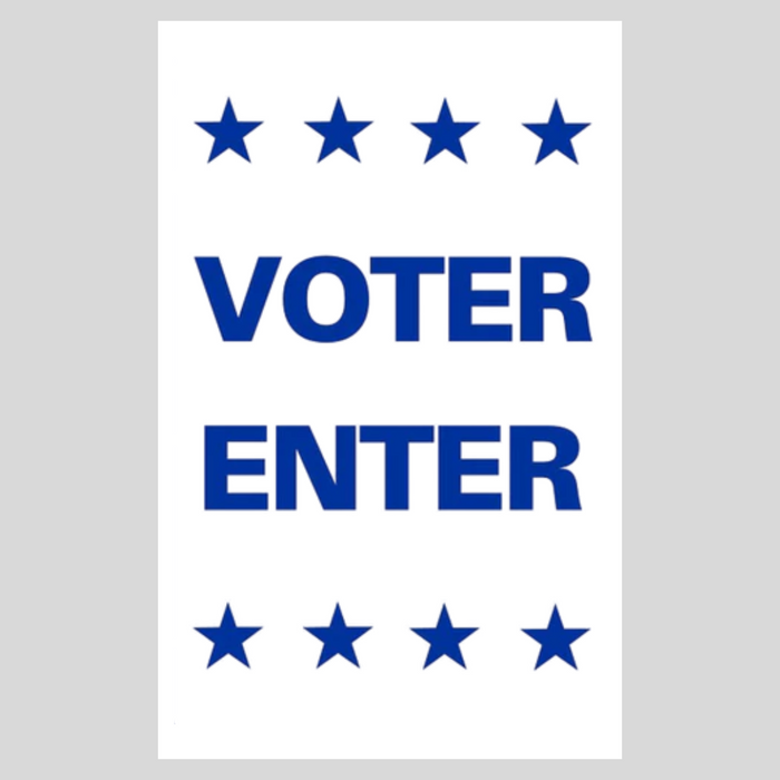 VOTER ENTER DOUBLE-SIDED Metal A-Frame Sign (SG-215A2)