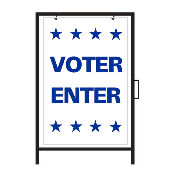 VOTER ENTER DOUBLE-SIDED Metal A-Frame Sign (SG-215A2)