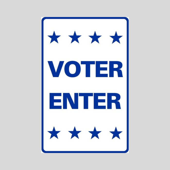 VOTER ENTER Medium Wall Sign (SG-215H2)