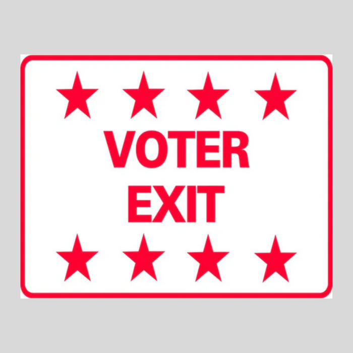 VOTER EXIT Corrugated A-Frame Sign - Multi (SG-216G)