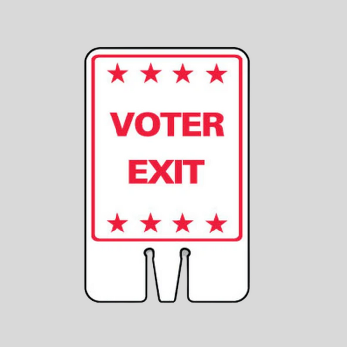 VOTER EXIT DOUBLE-SIDED Cone Topper Sign (SG-216I2)
