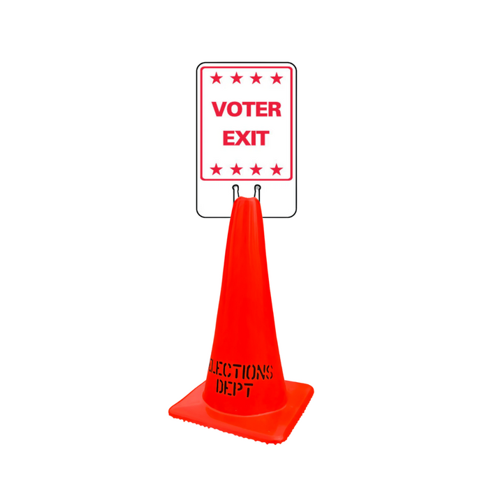 VOTER EXIT DOUBLE-SIDED Cone Topper Sign (SG-216I2)