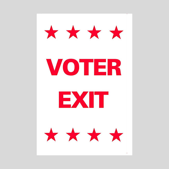 VOTER EXIT DOUBLE-SIDED Metal A-Frame Sign (SG-216A2)