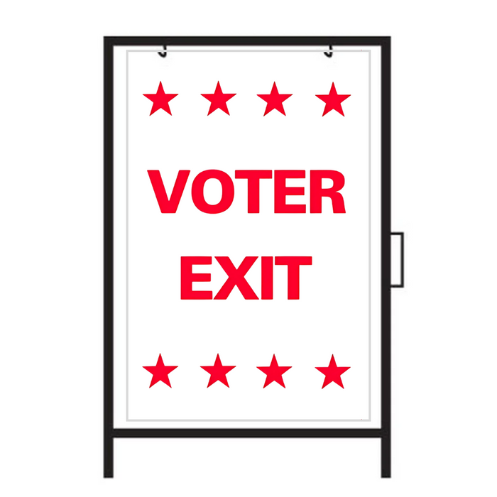 VOTER EXIT DOUBLE-SIDED Metal A-Frame Sign (SG-216A2)