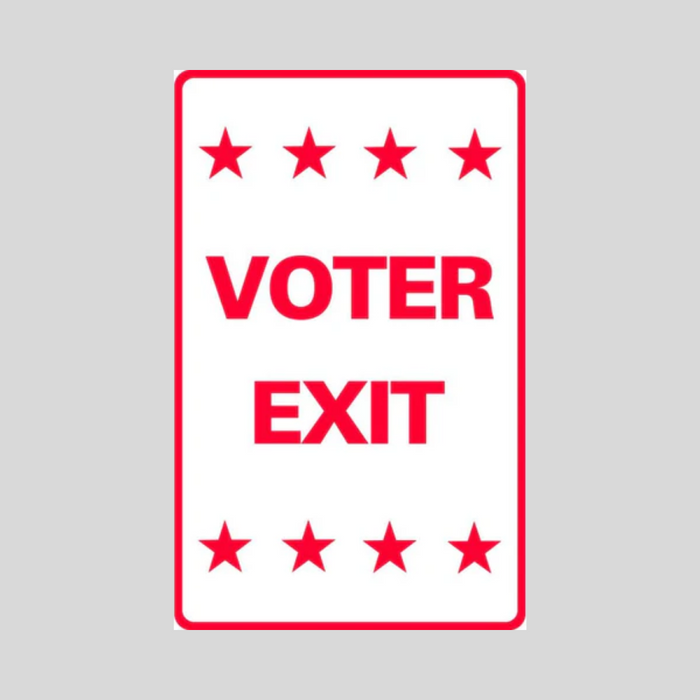 VOTER EXIT Weightable Base Sign (SG-216H)