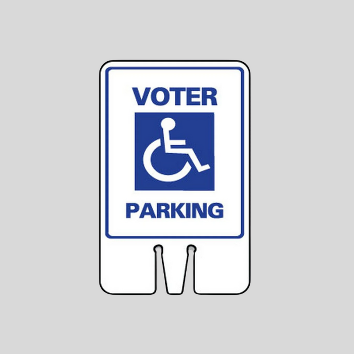 VOTER PARKING DOUBLE-SIDED Cone Topper Sign (SG-104I2)