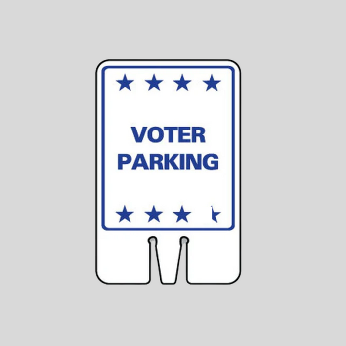 VOTER PARKING DOUBLE-SIDED Cone Topper Sign (SG-208I2)