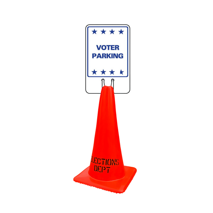 VOTER PARKING DOUBLE-SIDED Cone Topper Sign (SG-208I2)