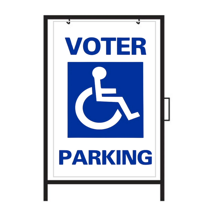 VOTER PARKING DOUBLE-SIDED Metal A-Frame Sign (SG-104A2)
