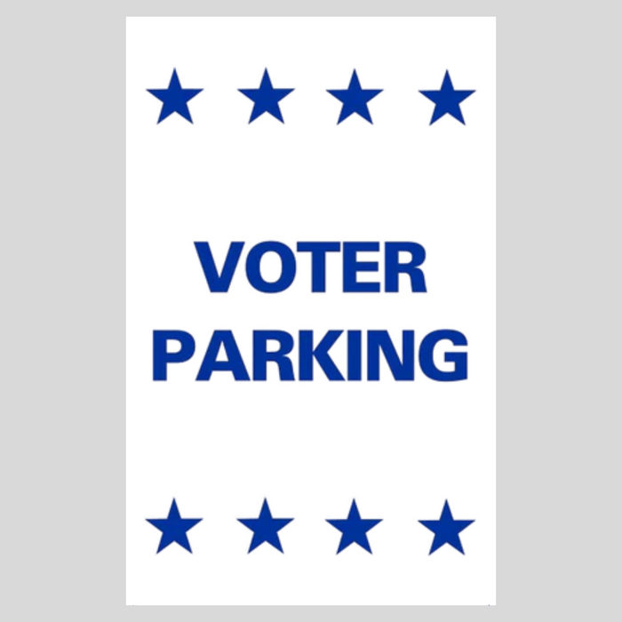 VOTER PARKING DOUBLE-SIDED Metal A-Frame Sign (SG-208A2)
