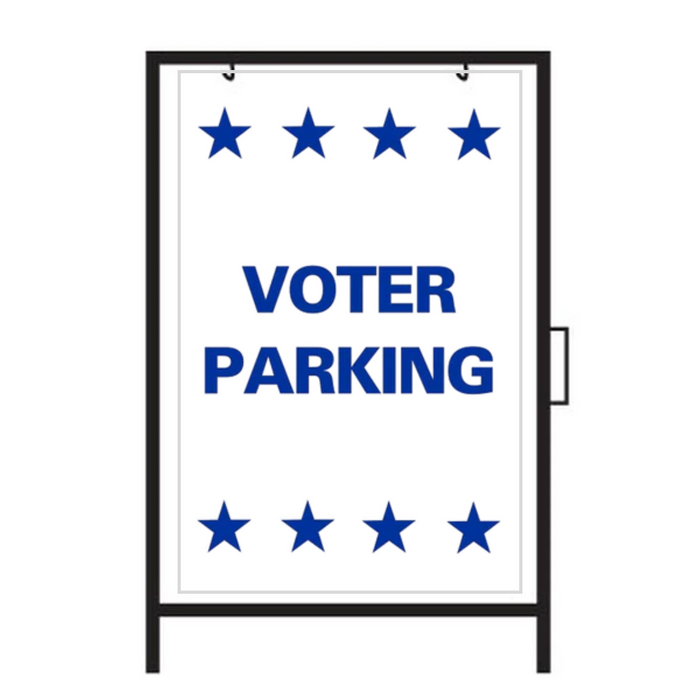 VOTER PARKING DOUBLE-SIDED Metal A-Frame Sign (SG-208A2)
