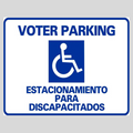 VOTER PARKING ESTACIONAMIENTO PARA DISCAPACITADOS Corrugated A-Frame Sign - Multi (SG-108G)