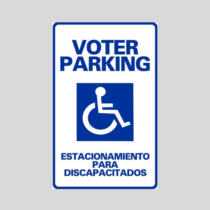 VOTER PARKING ESTACIONAMIENTO PARA DISCAPACITADOS Medium Wall Sign (SG-108H2)