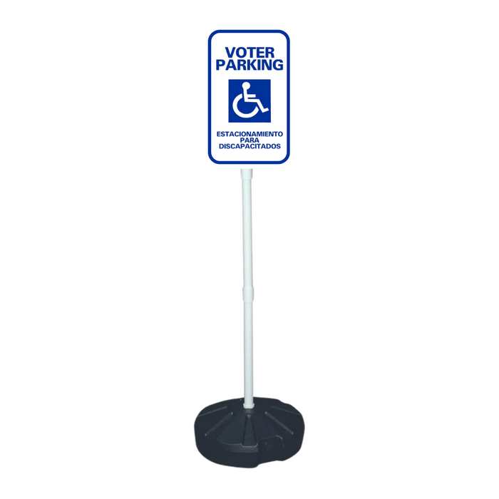 VOTER PARKING ESTACIONAMIENTO PARA DISCAPACITADOS Weightable Base Sign (SG-108H)