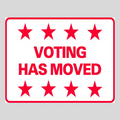 VOTING HAS MOVED Corrugated A-Frame Sign - Multi (SG-206G)