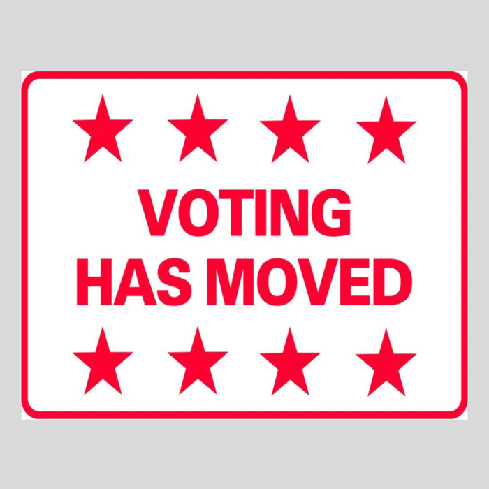 VOTING HAS MOVED Corrugated A-Frame Sign - Multi (SG-206G)