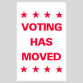 VOTING HAS MOVED DOUBLE-SIDED Metal A-Frame Sign (SG-206A2)