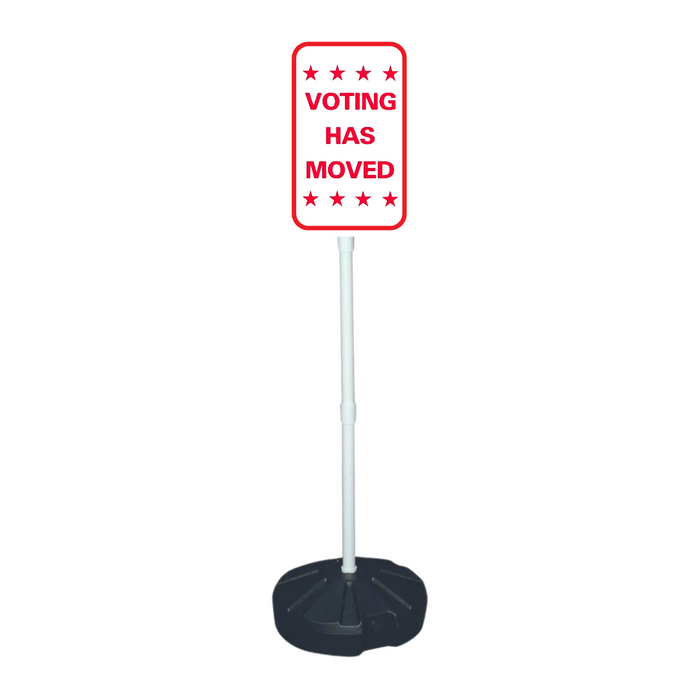 VOTING HAS MOVED Weightable Base Sign (SG-206H)