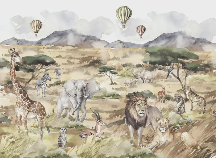 Wallpaper for a children's room, Jungle Emily Style