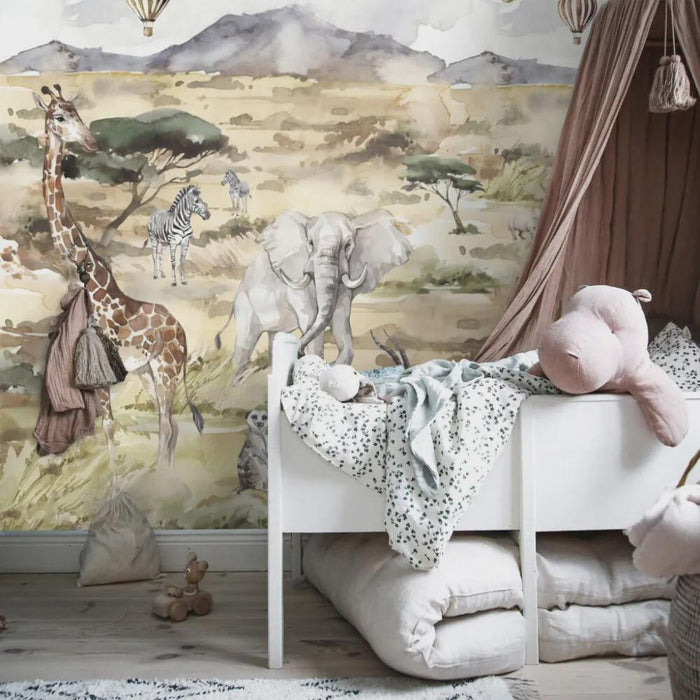 Wallpaper for a children's room, Jungle Emily Style