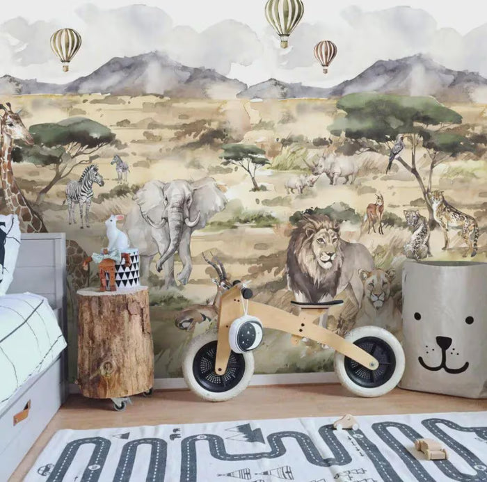 Wallpaper for a children's room, Jungle Emily Style