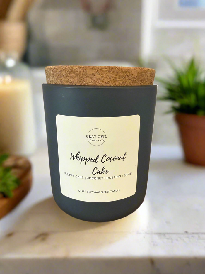 Whipped Coconut Cake Wooden Wick Candle