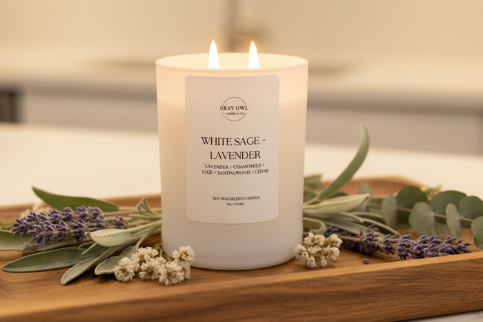 White Sage + Lavender Candle