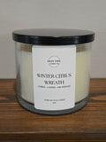 Winter Citrus Wreath Candle | 3 Wick