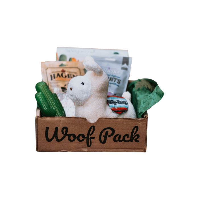 Woof Pack Dog Toys & Treats Box