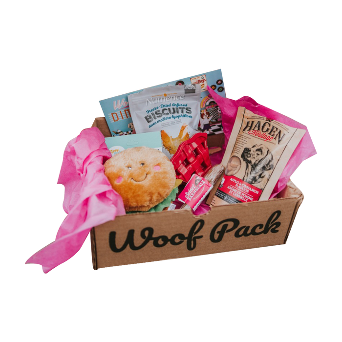 Woof Pack Dog Toys & Treats Box