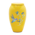 Yellow Hummingbird Mother of Pearl Urn — ISU-RJ-0181