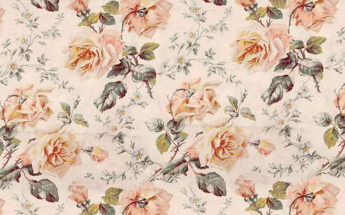 Yellow Pink Roses Wallpaper: Embossed Floral Mural, Removable Wallpaper