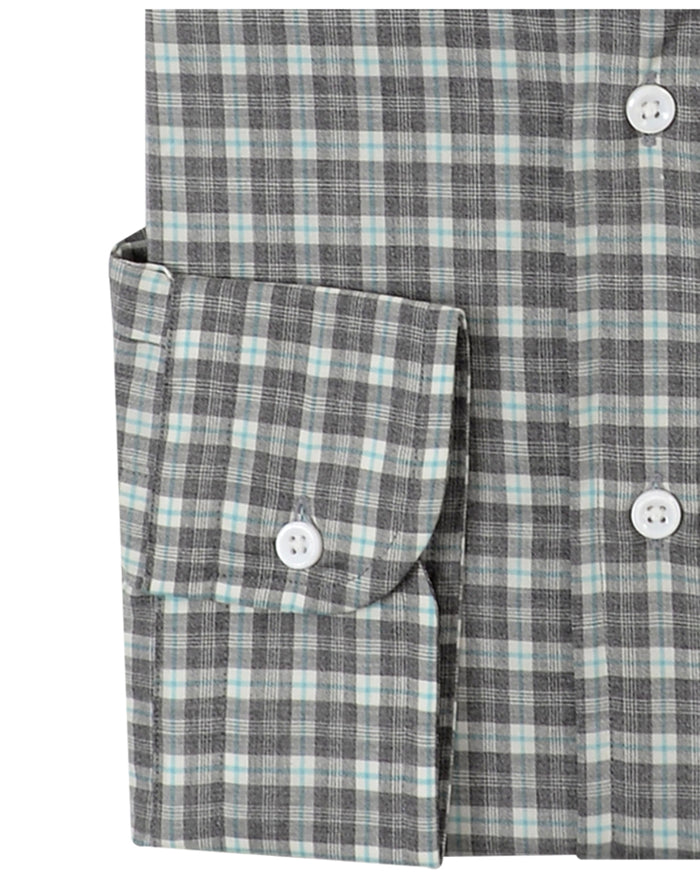 Zegna: Dark Grey Tartan Checks
