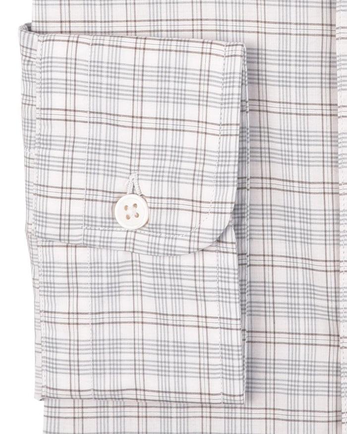 Zegna: Light Grey Pow Checks